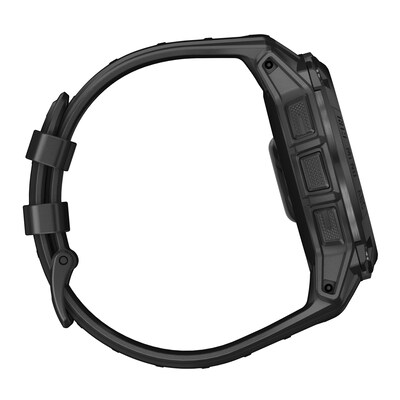 Garmin Instinct 3 Tactical Edition AMOLED GPS Smartwatch with Silicone Band, Black, 50mm (010-03020-50)