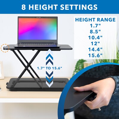 Mount-It! Adjustable Standing Keyboard and Mouse Platform, Black (MI-7146)