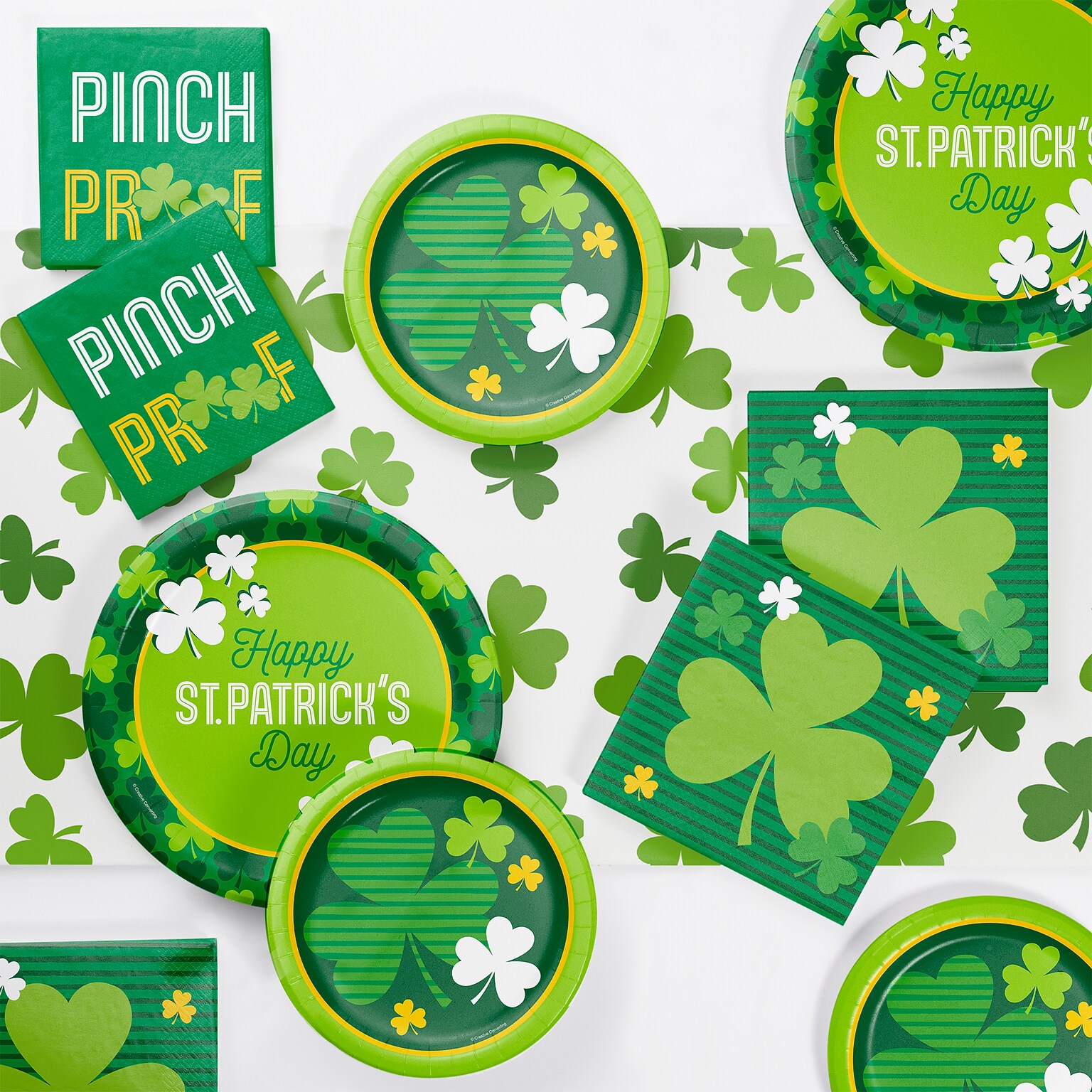 Say Hooray! Irish Wishes St. Patrick’s Day Tableware Kit, Mulitcolored, 49/Pack (DTC9625E2A)