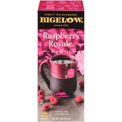 Bigelow Raspberry Royale Black Tea Bags, 28/Box (RCB003401)
