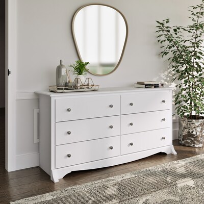 Prepac 29" Monterey 6 Drawer Dresser, White (WDC-6330-K)