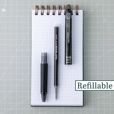 Pilot FriXion Synergy Clicker Erasable Gel Pen, Extra Fine Point, 0.5mm, Black Ink, Dozen (17363)