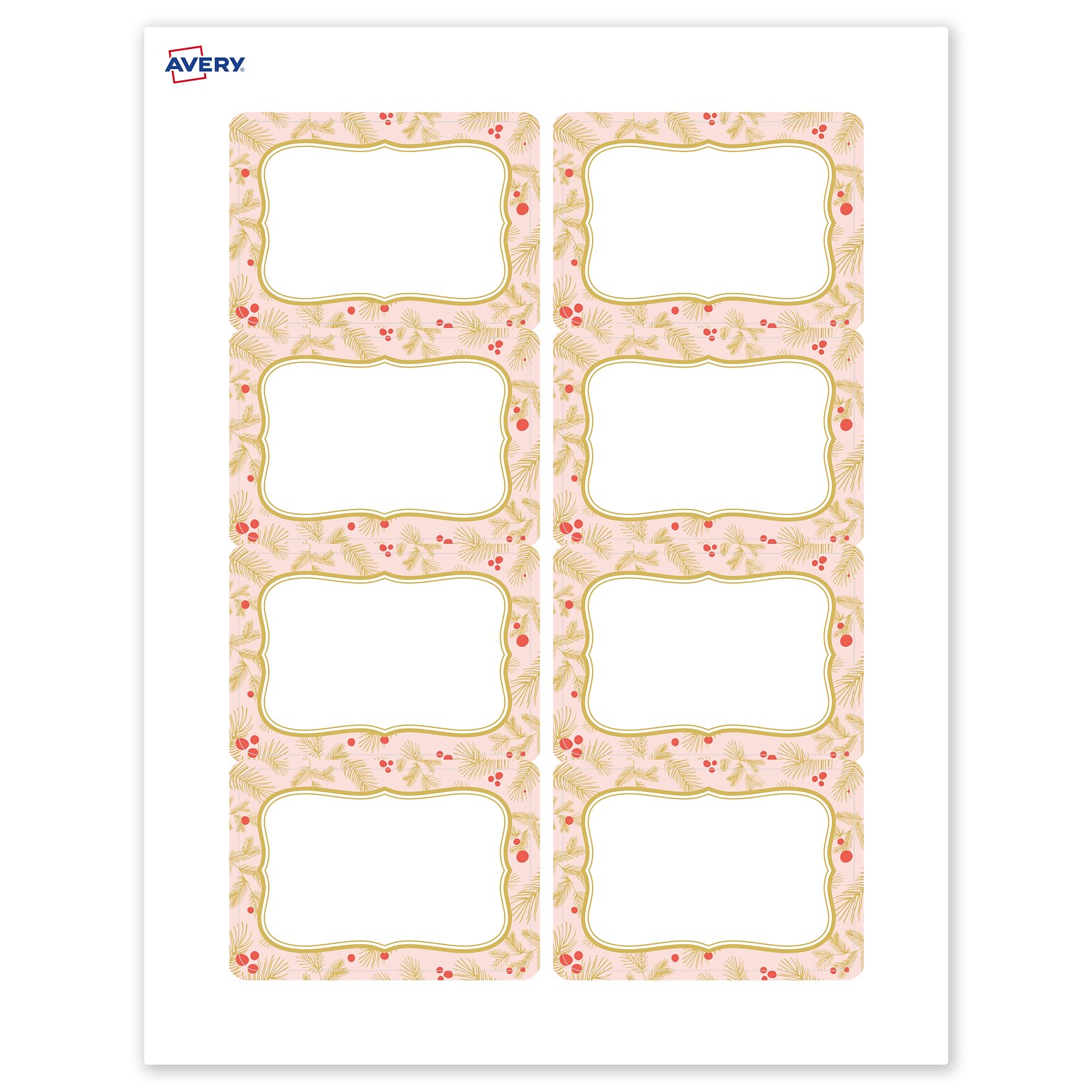 Avery Rectangle Multipurpose Labels, 2-1/3 x 3-3/8, White, 80/Pack (19479370483)