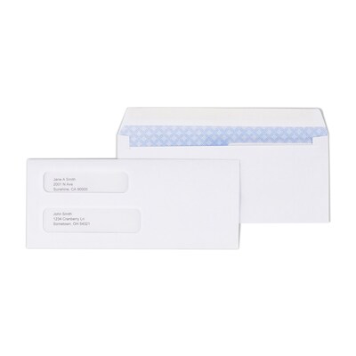 Staples Gummed Security Tinted #8 Business Envelopes, 3 5/8 x 8 5/8, White, 500/Box (438614-CC)