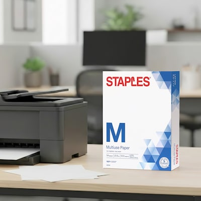 Staples Select 8.5" x 11" Copy Paper, 20 lbs., 94 Brightness, 500/Ream (20471)