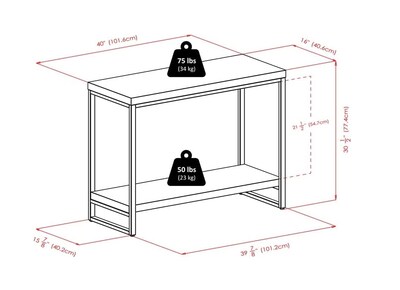 Winsome Jared 40"W x 16"D Console Table, Espresso (93441)