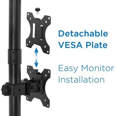 Mount-lt! Adjustable Monitor Mount, Up to 32" Monitor, Black (MI-1768)