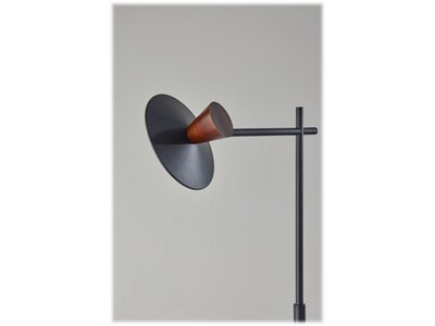 Adesso Elmore 56" Metal/Wood Floor Lamp with Round Shade (5181-01)