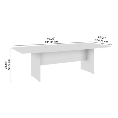 Bush Business Furniture 96"W Boat Shaped Conference Table, Natural Elm (99TB9642NEK)