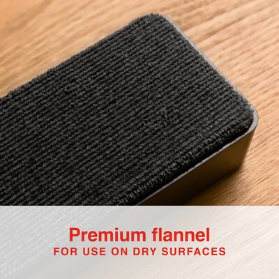 Stapes Whiteboard Eraser, Black, 12/Pack (ST63649)