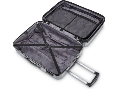 Samsonite Winfield 3 DLX Polycarbonate 4-Wheel Spinner Luggage, Silver (120753-1776)