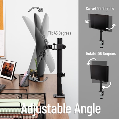 Mind Reader Adjustable Desk Mount for 13"- 32" Monitors, Black (ARMON-BLK)