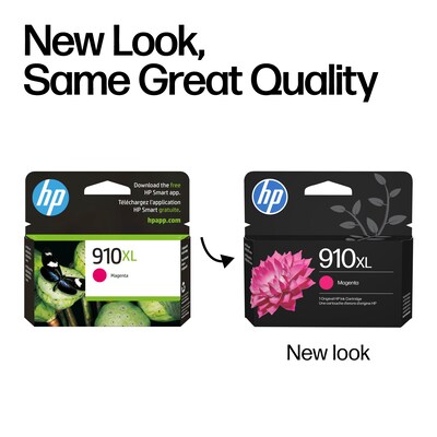 HP 910XL Magenta High Yield Ink Cartridge, Prints Up to 700 Pages (3YL63AN#140)