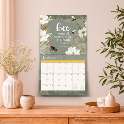 2027 BrownTrout Bee Kind 14" x 12" Monthly Wall Calendar, Assorted Colors (9798330715961)