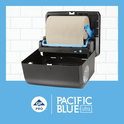 Pacific Blue Ultra Hardwound Paper Towels, 1-Ply, 6 Rolls/Carton (26611)