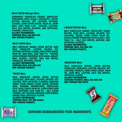 Mars Minis Party Size Variety Chocolate Bars , 35.24 oz., 125 Pieces/Bag, 2/Bundle (MMM57640)