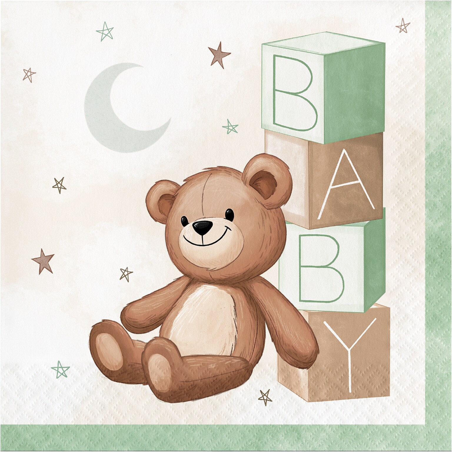 Creative Converting Teddy Bear Paper Napkins, 192/Pack (368273)