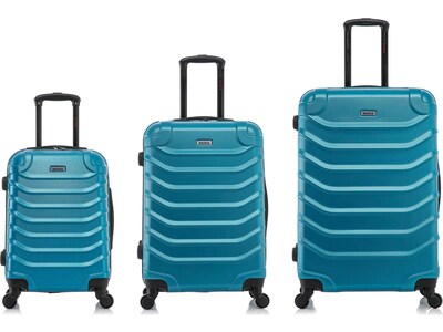 InUSA Endurance 3-Piece Hardside Spinner Luggage Set, Teal (IUENDSML-TEA)