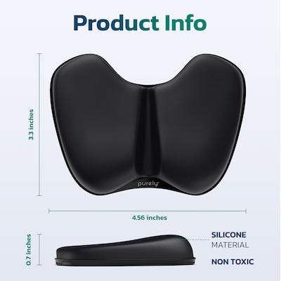 Purely E280 Memory Foam Non-Skid Wrist Rests, Black (PCCE280BK)