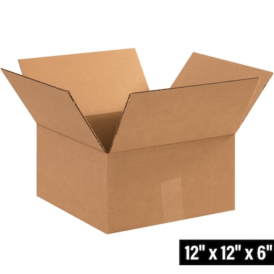 12 x 12 x 6 Shipping Boxes, 44 ECT, 25/Bundle (HD12126)