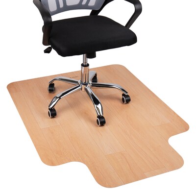 Mind Reader Hard Floor Chair Mat with Lip, 36" x 48'', Brown PVC (WDOFFCMAT-BRN)
