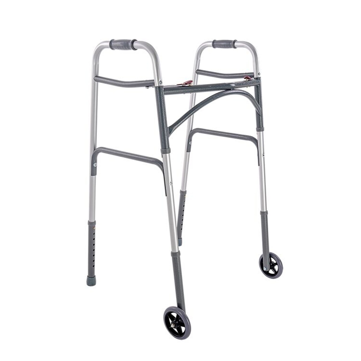 Dynarex Bariatric Dual Release Folding Walker with Wheels (10166)
