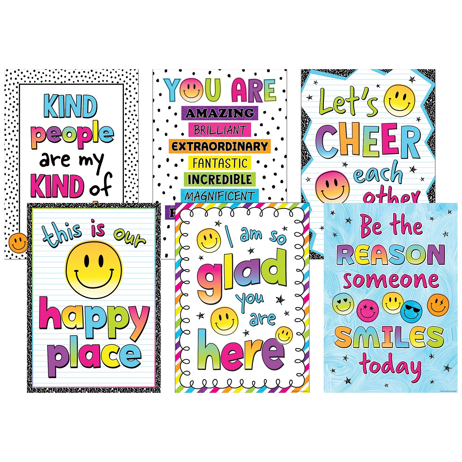 Teacher Created Resources Brights 4Ever Positive Posters, Set of 6 (TCR2088702)