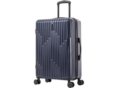 InUSA Drip 24 Hardside Suitcase, 4-Wheeled Spinner, TSA Checkpoint Friendly, Blue (IUDRI00M-BLU)