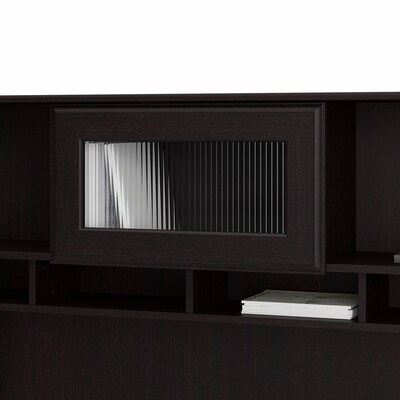 Bush Furniture Cabot 60"W Desktop Hutch, Espresso Oak (WC31831)