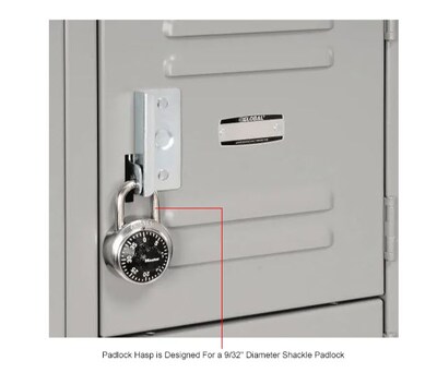 Global Industrial Capital 6-Tier 18-Door Box Locker, 36"W x 12"D x 78"H, Gray (652155GY)