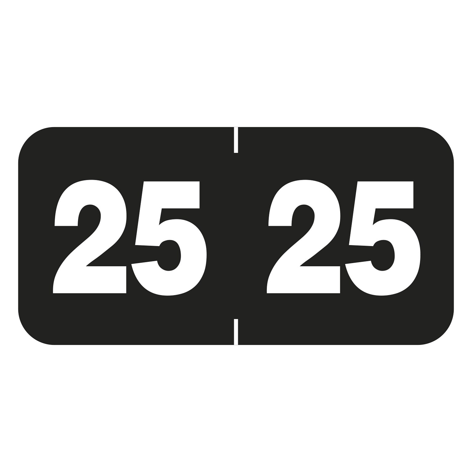 Medical Arts Press Smead Compatible Large 2025 Year Label, Black, 500/Roll (3266525)