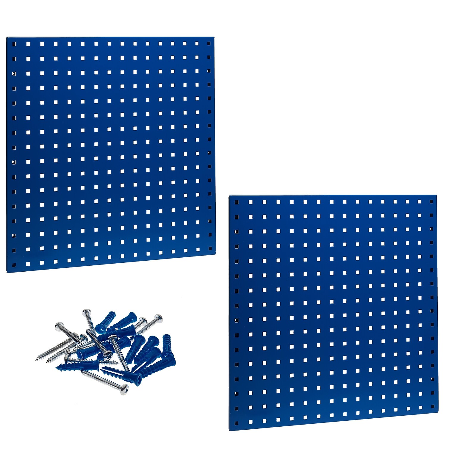 Triton Products LocBoard 24 x 24 x 9/16 Steel Square Hole Pegboards, Set of 2 (LB1-B)