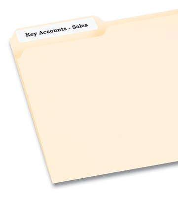 PRES-a-ply Laser/Inkjet File Folder Labels, 2/3 x 3-7/16, White, 1,500 Labels/Box (30632)