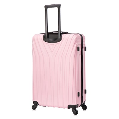 InUSA Vasty 30.31" Hardside Suitcase, 4-Wheeled Spinner, TSA Checkpoint Friendly, Pink (IUVAS00L-PNK)