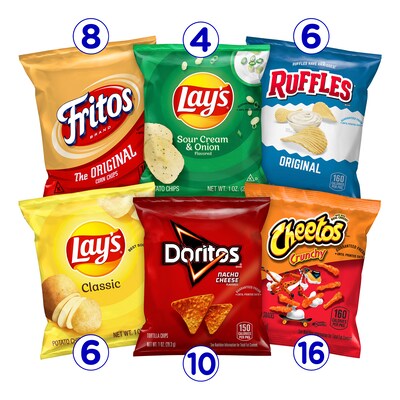 Frito Lay Gluten Free Variety Corn Chips, 1 oz., 50 Bags/Pack (220-00403)
