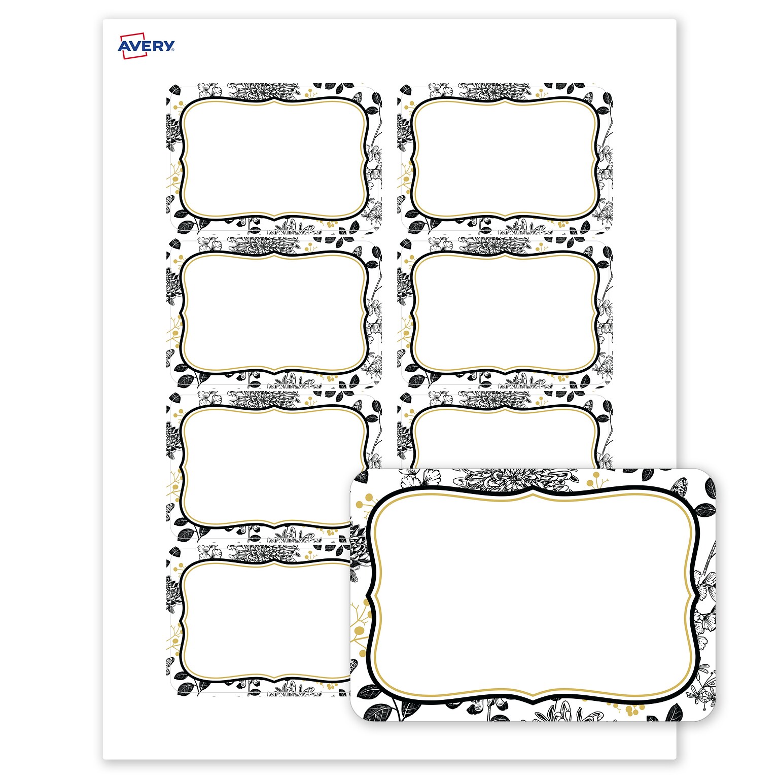 Avery Rectangle Laser/Inkjet Multipurpose Labels, 2-1/3 x 3-3/8, White, 80/Pack (19479371044)