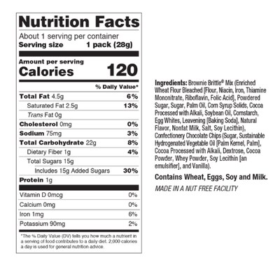 Brownie Brittle Chocolate Chip Cookies, 6 oz., 6 Bags/Pack (BBCC6)