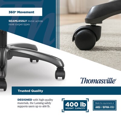 Thomasville Lansing Ergonomic Polyurethane Big & Tall Chair, 400 lb. Capacity, Light Tan (52398-TAN)
