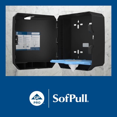 SofPull Centerpull Paper Towel Dispenser, Black (58204B)
