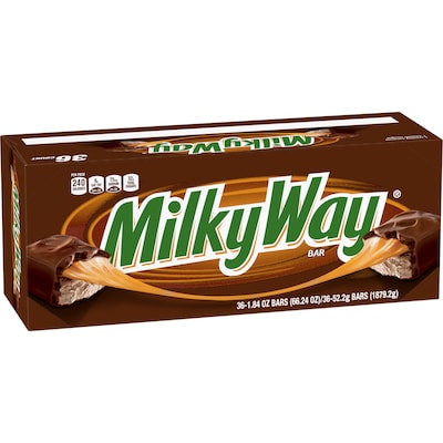 Milky Way Milk Chocolate Singles Size Candy Bars, 1.84 oz, 36/Pack (MMM42206)