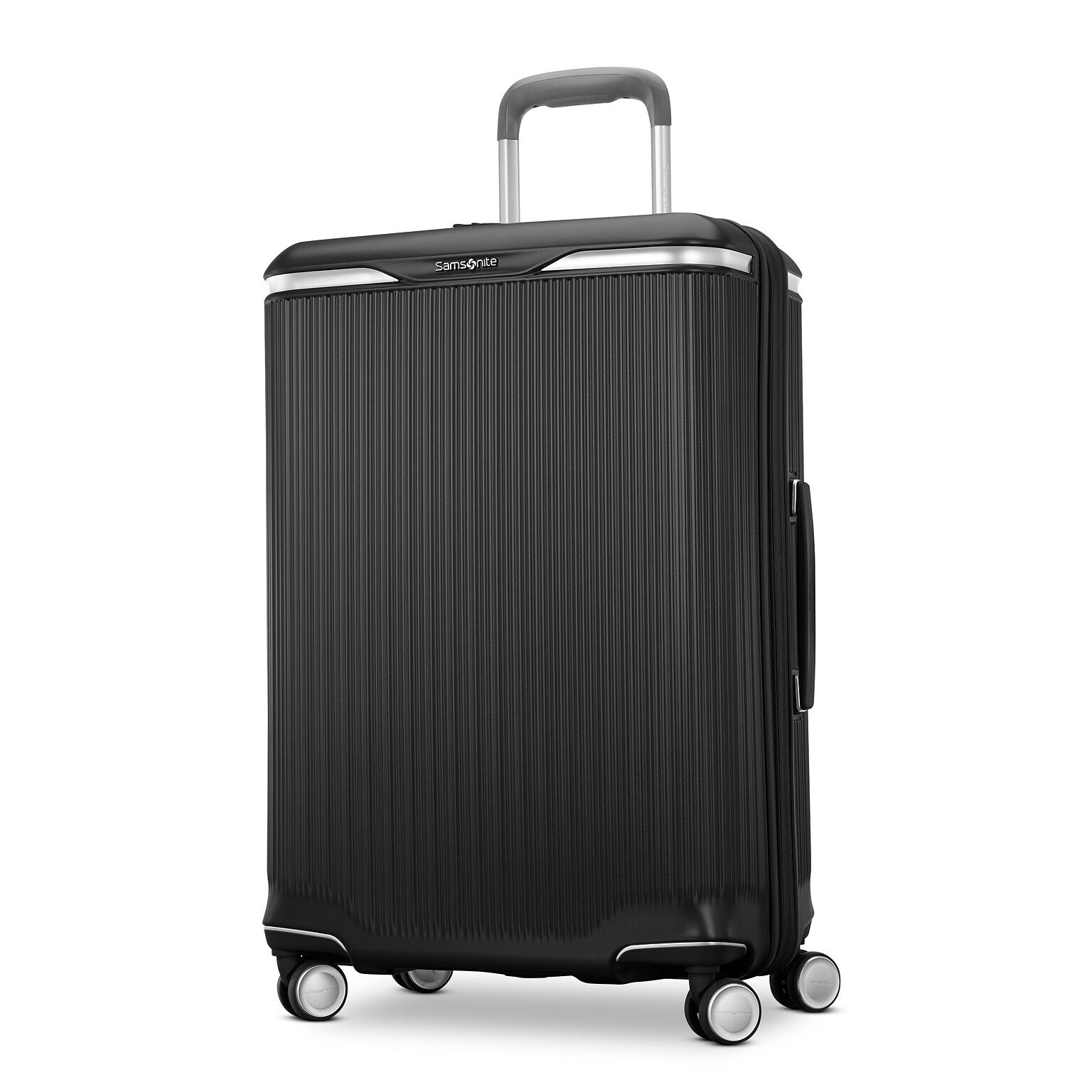 Samsonite Silhouette 18 27 Hardside Checked Luggage with Spinner Wheels, Black (153644-1041)
