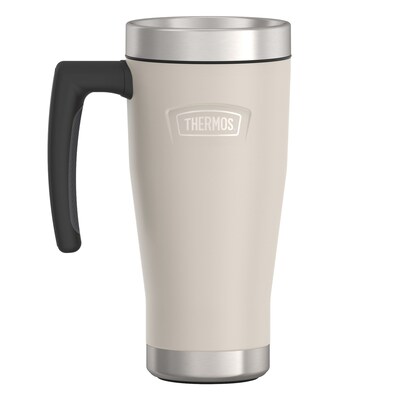 Thermos Icon Stainless Steel Vacuum Insulated Travel Mug, 16 oz., Sandstone, (THRIS1002SN4)