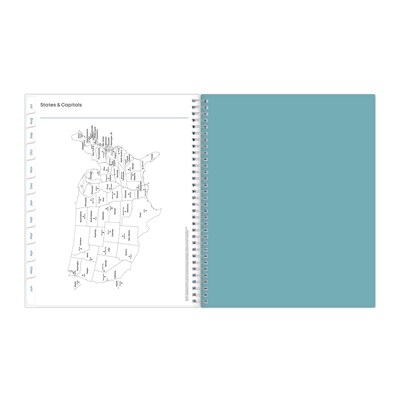 2025-2026 Blue Sky Teacher Dots 8.5" x 11" Academic Year Weekly & Monthly Planner, Plastic Cover, Multicolored (100330-A26)