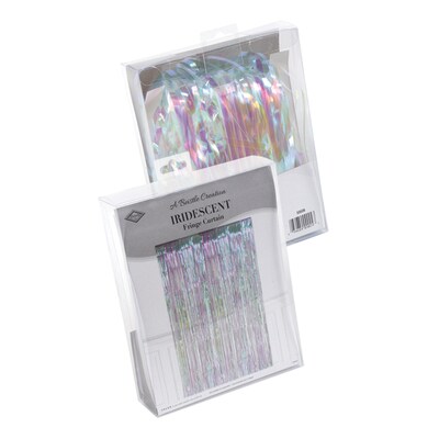 Beistle Metallic Fringe Curtain, Iridescent, 2/Pack (53528)