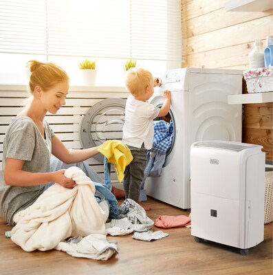 Black & Decker Energy Star 50-Pint Portable Dehumidifier, 2-Speed, Covers up to 4500 sq. ft., White (BDT50PWTB)