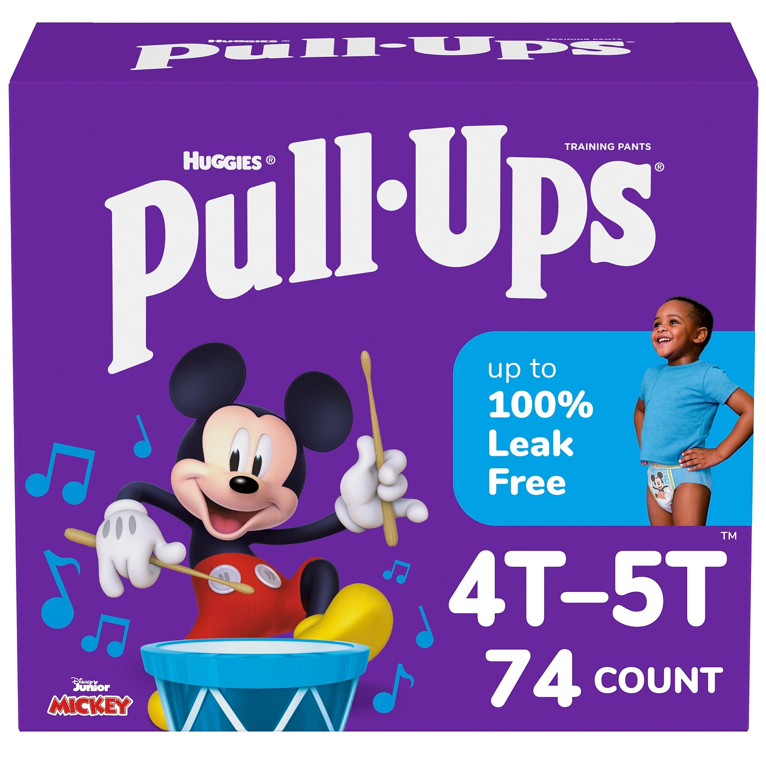 Pull-Ups Potty Training Pants, Boys 4T-5T, 74/Carton (45270)