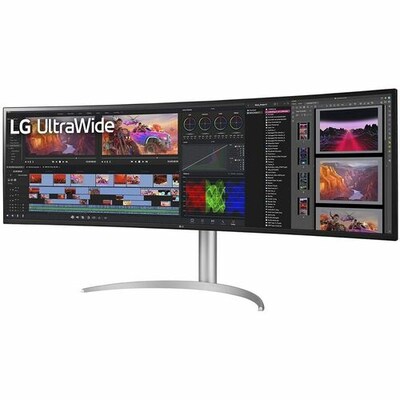 LG UltraWide 49 Curved Nano IPS Monitor, Black Glossy/Silver Texture (49BQ95C-W)