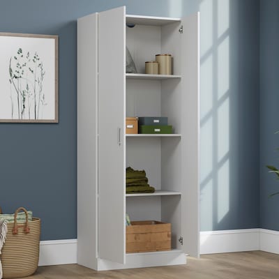 Sauder Select 60"H Storage Cabinet with 3 Shelves, White (433286)