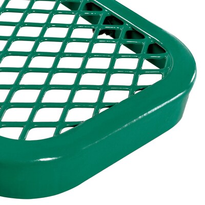 Global Industrial 6' Outdoor Steel Flat Bench, Expanded Metal, Green (277156GN)
