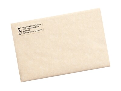 Avery Easy Peel Inkjet Return Address Labels, 2/3" x 1-3/4", Clear, 60 Labels/Sheet, 10 Sheets/Pack (18695)